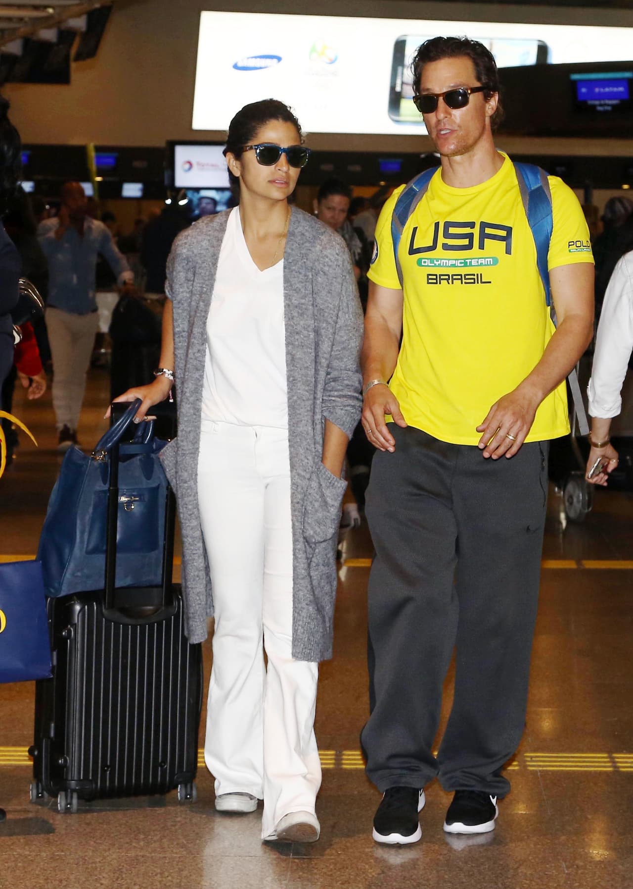 No sólo la pasaron muy bien, también presenciaron el triunfo de Michael Phelps en la alberca.