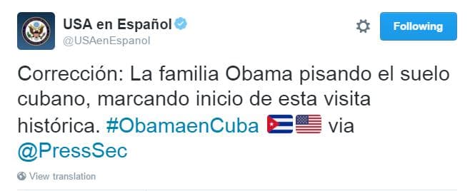 La cuenta oficial de la dependencia confundió la bandera de Puerto Rico con la de Cuba.