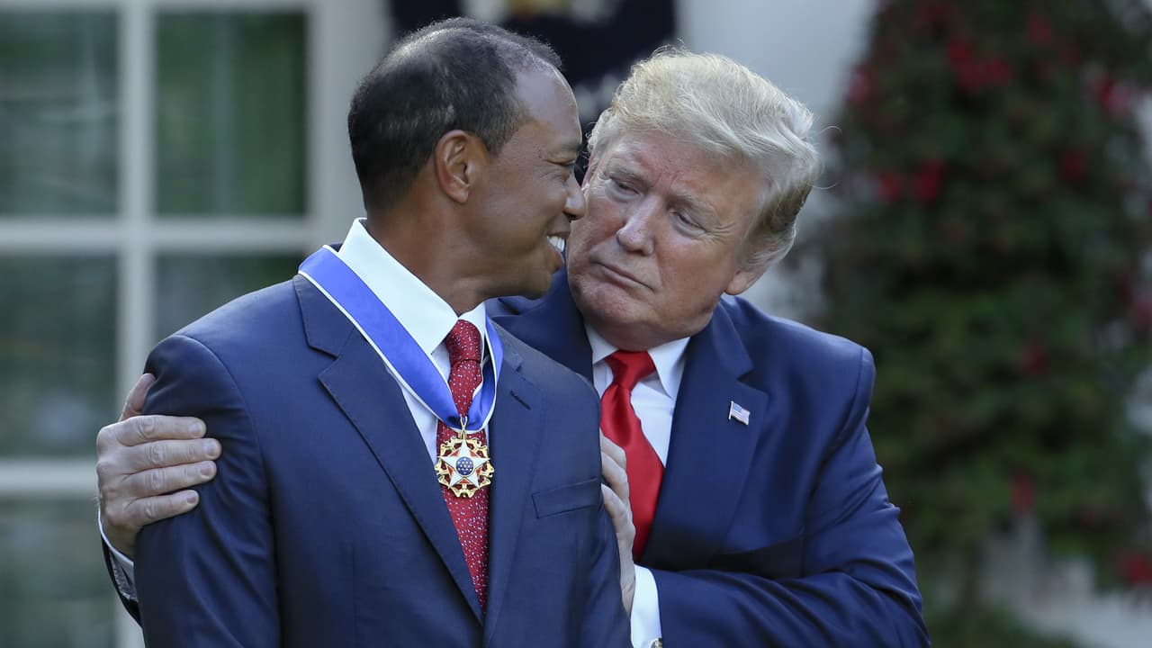 Donald Trump envía mensaje a Tiger Woods para desearle 'pronta recuperación'