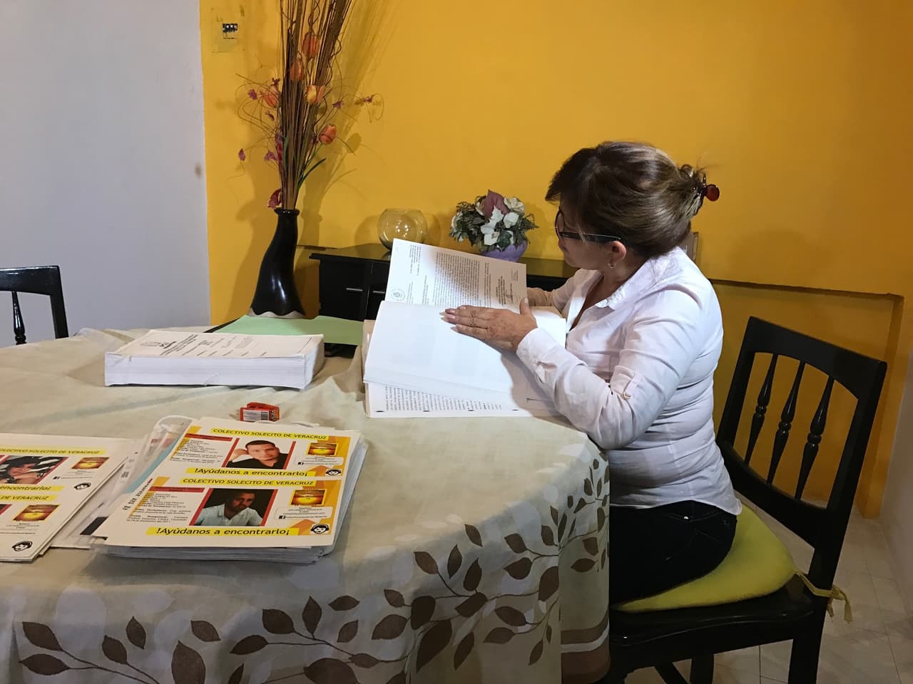 Las madres de "El Solecito" llevan un registro exhaustivo de las personas desaparecidas en el estado de Veracruz y sus alrededores, con datos y fotografías de sus seres queridos ausentes.