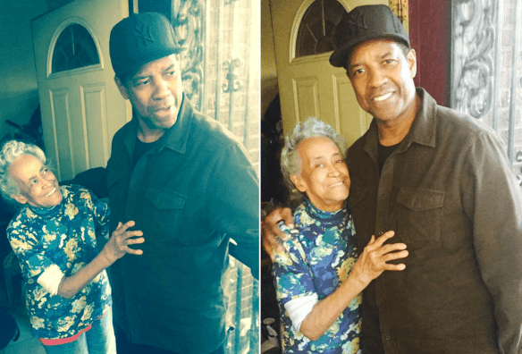 Al decirle que Juanita Hubbard era su gran admiradora, Denzel Washington bajó a saludarla.
<br>