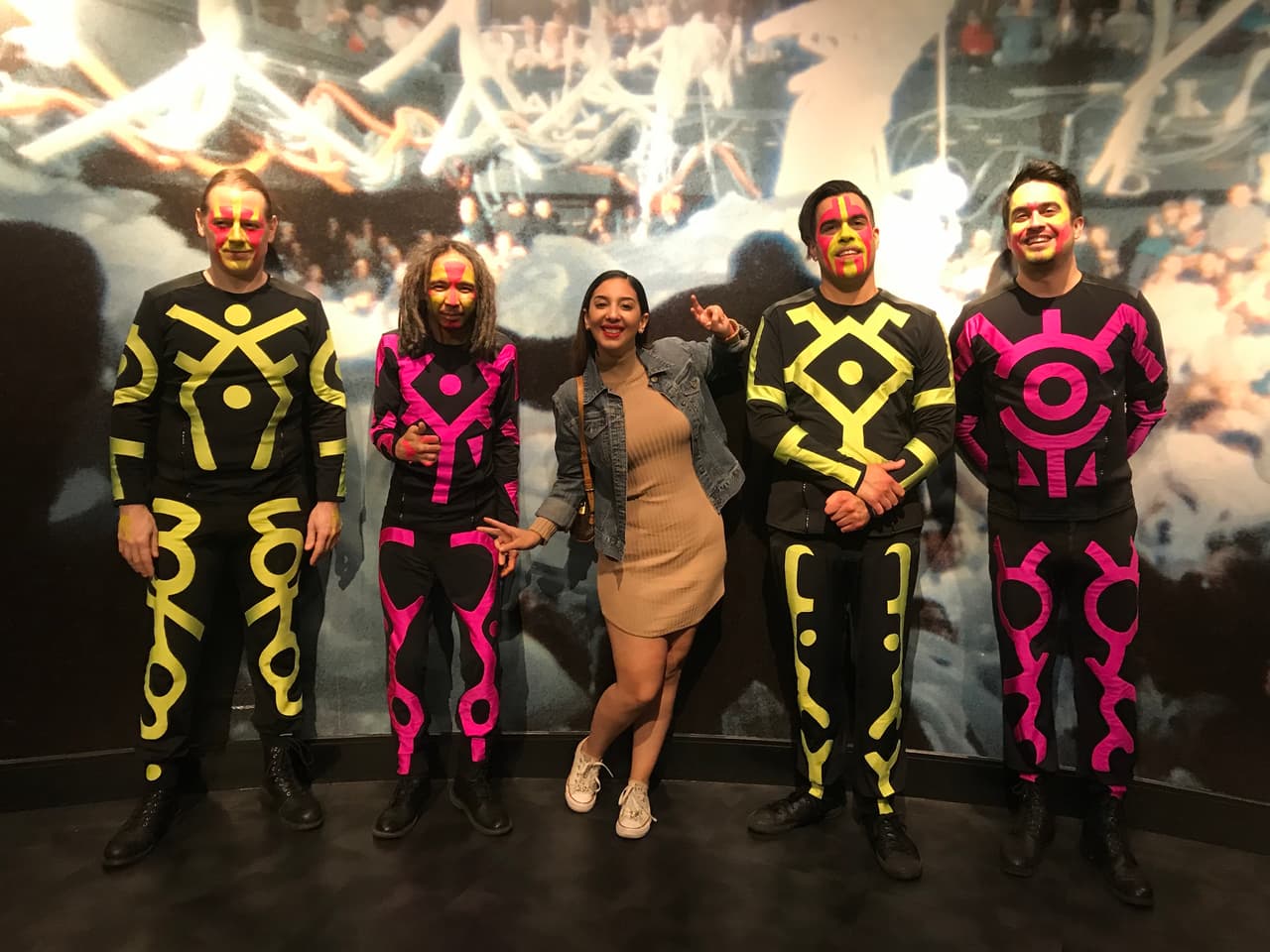 Al final del show también se tomó una foto con los músicos, quienes forman parte importante de esta puesta en escena.