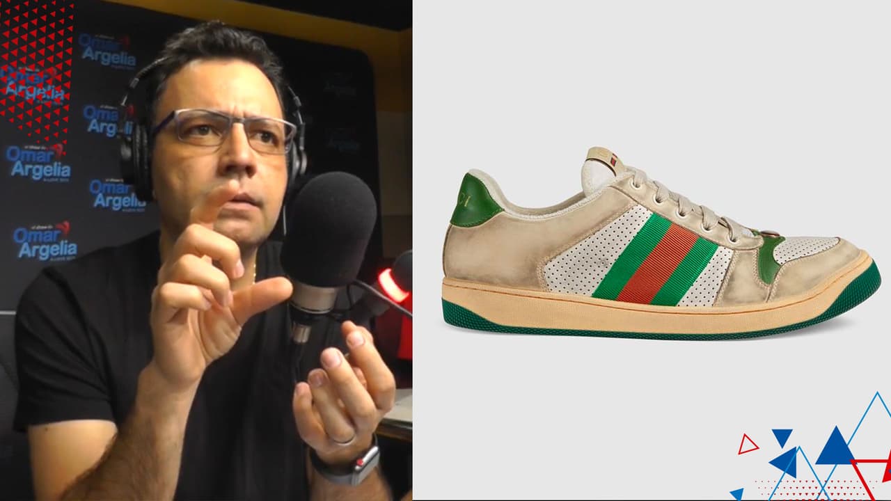 Gucci ponen a la venta tenis sucios por 900 dólares, pero Omar se les adelantó