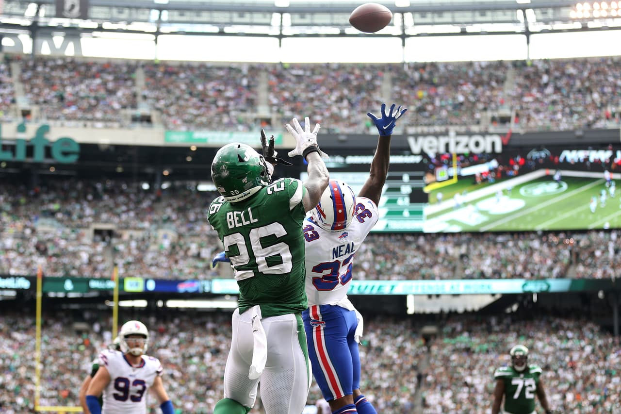 Le'Veon Bell #26 también consiguió la conversión de dos puntos con esta atrapada.