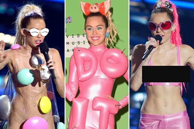 Como era su noche, Miley Cyrus tenía que verse escándalosa y muy polémica. ¡Mira todo lo que hizo en los MTV VMA!