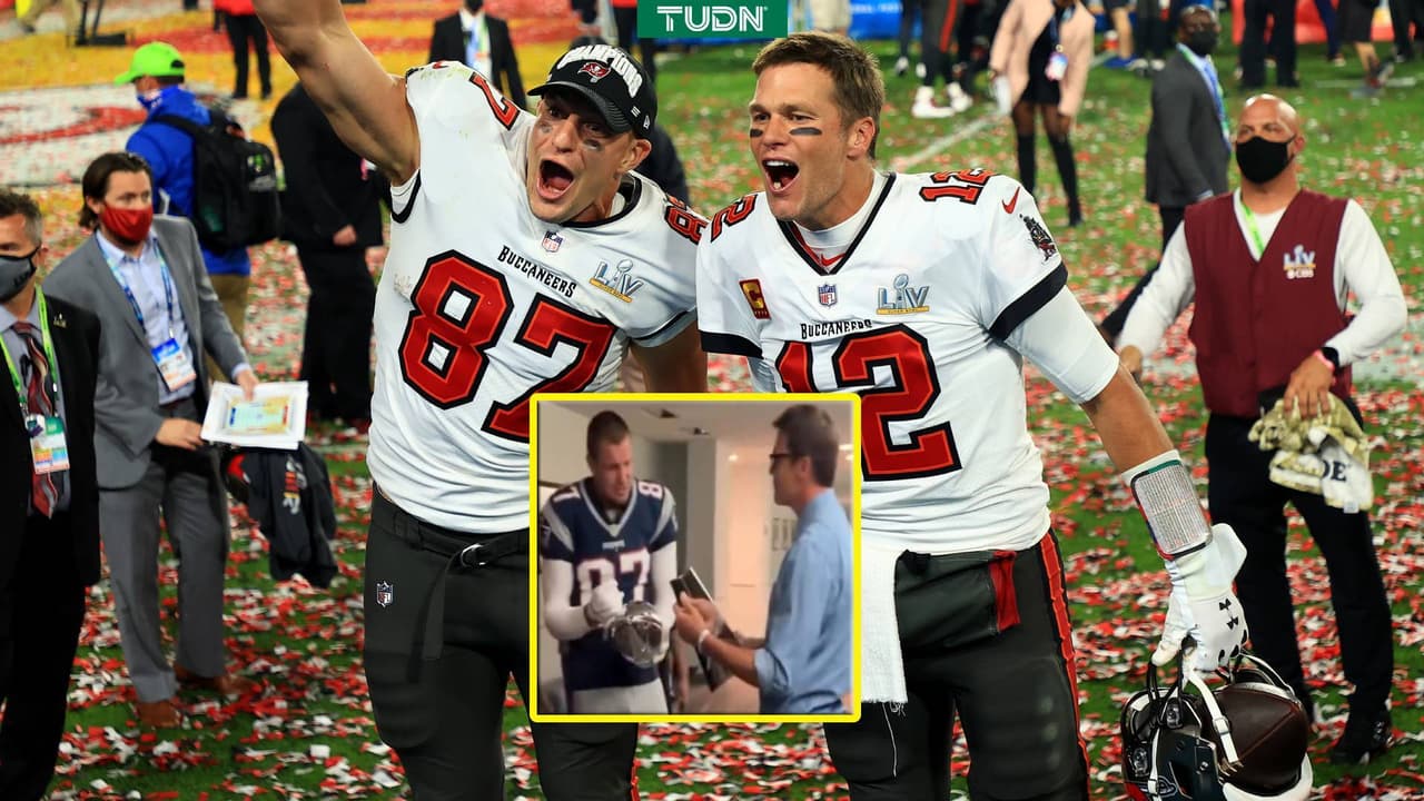 Brady y Gronkowski rompen el trofeo Vince Lombardi