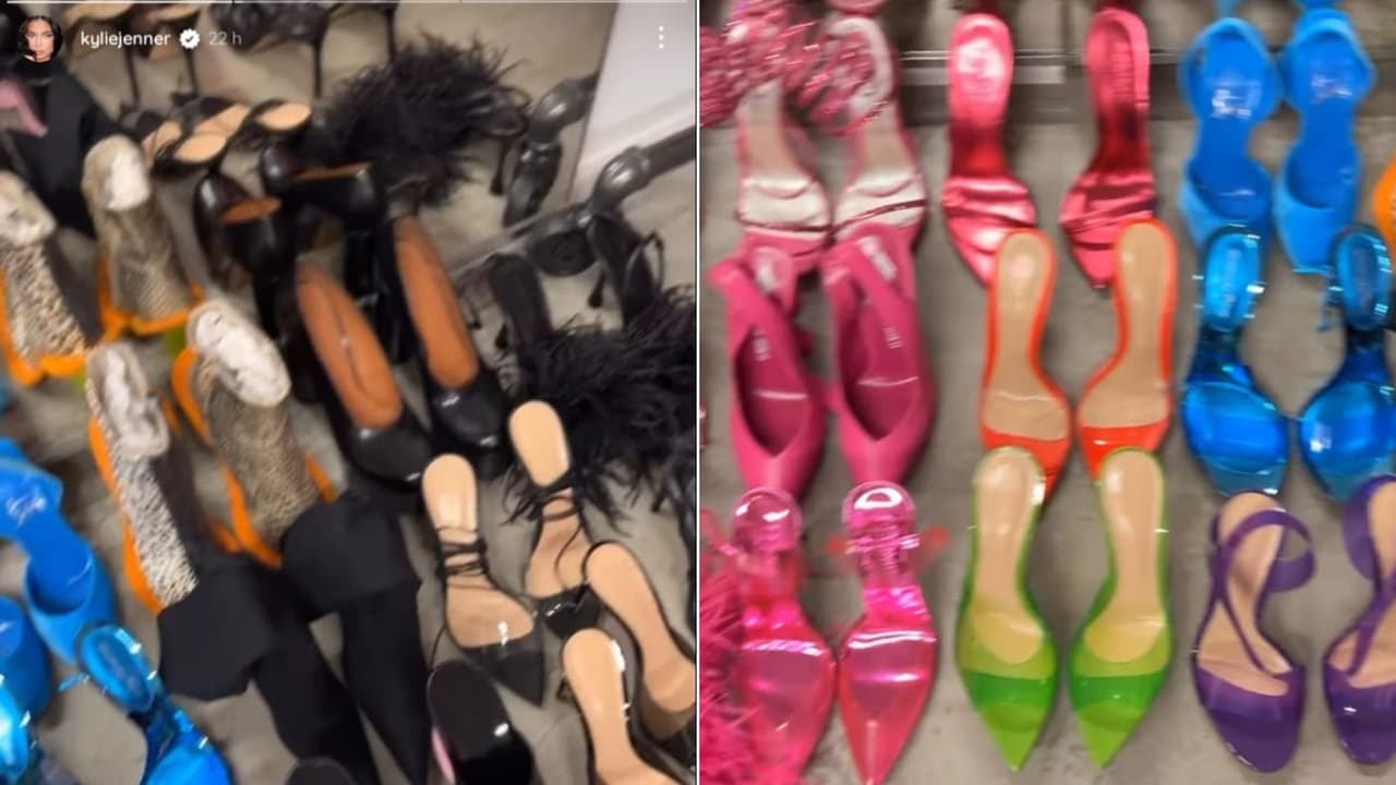Kylie Jenner tiene una hermosa colección de zapatillas