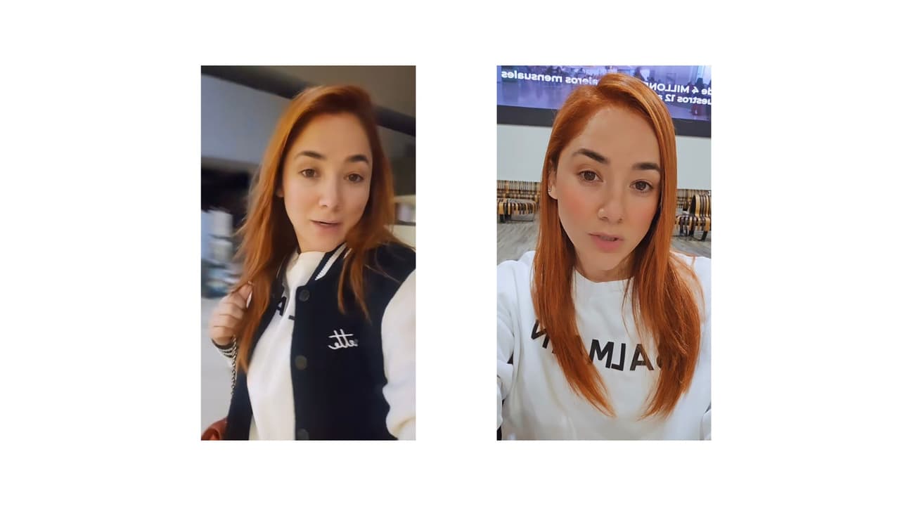 Así presumió la actriz su nuevo color de cabello.