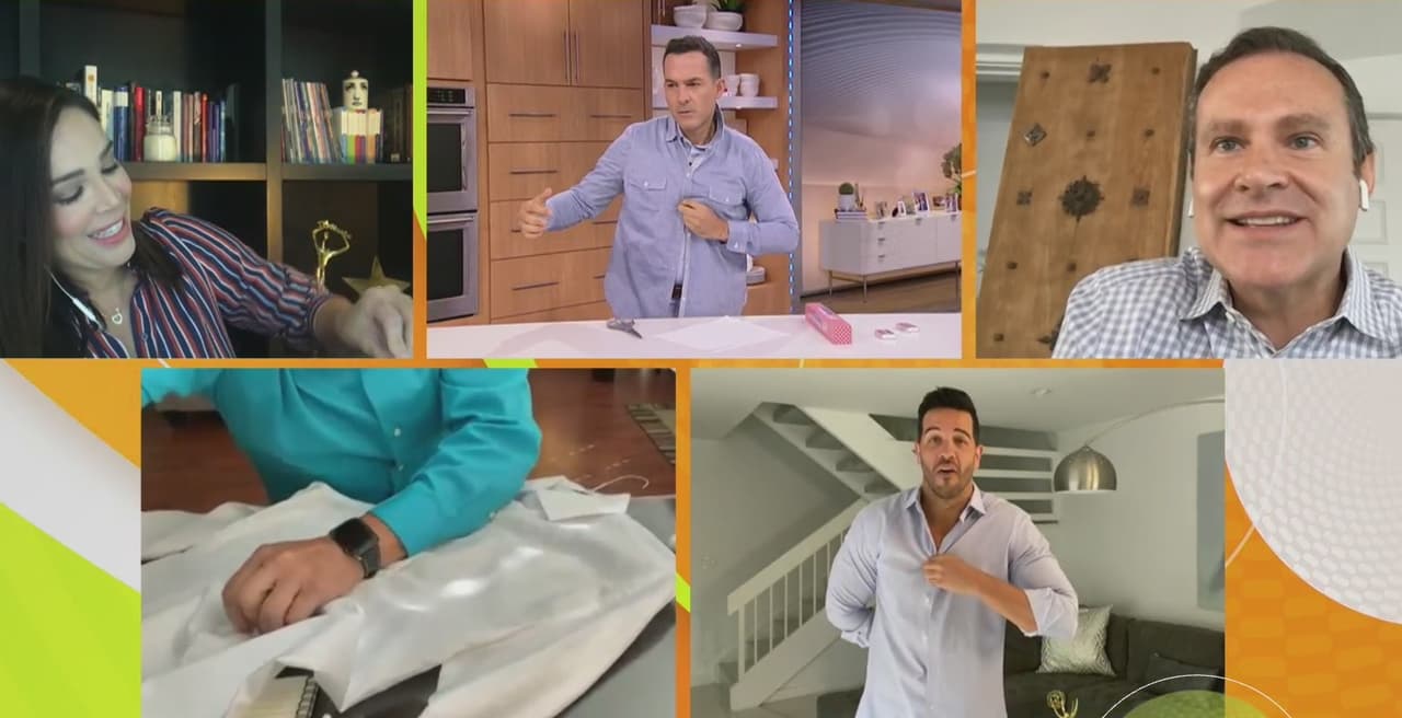 La primera actividad consistió en abotonar una camisa. Cada uno lo hizo a su manera, pero Yisus actuó con velocidad y fue el primero en terminar.