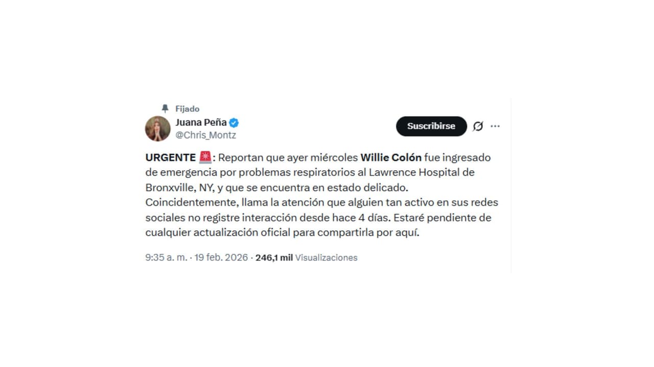 Así se reportó la supuesta hospitalización del cantante.