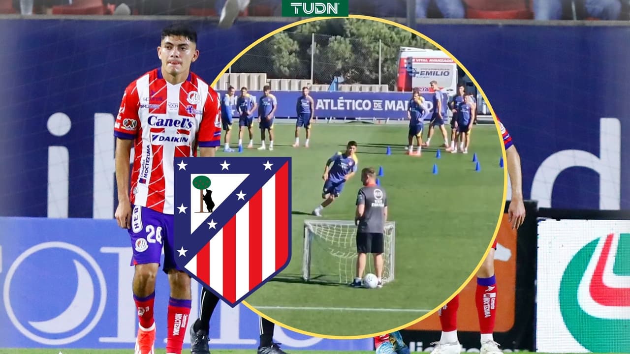 Ronaldo Nájera entrena con el primer equipo del Atlético de Madrid