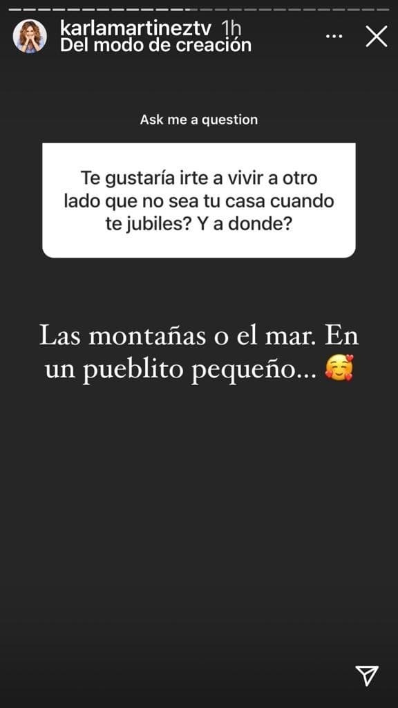 Karla adora pasar sus vacaciones en lugares con montañas y playas, por lo que no dudamos que en un futuro viva en un lugar así.
