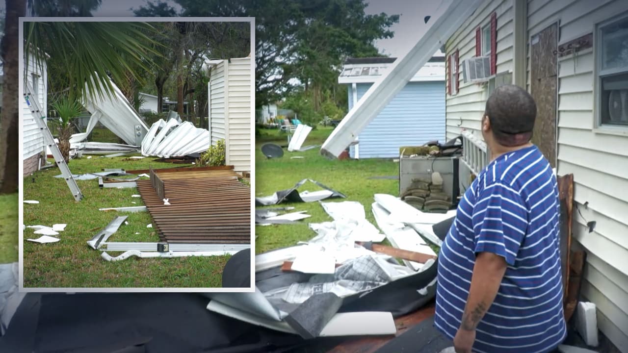 "Vimos mucha destrucción": casas móviles sufren daños por tornado EF0 en la costa de Florida 
