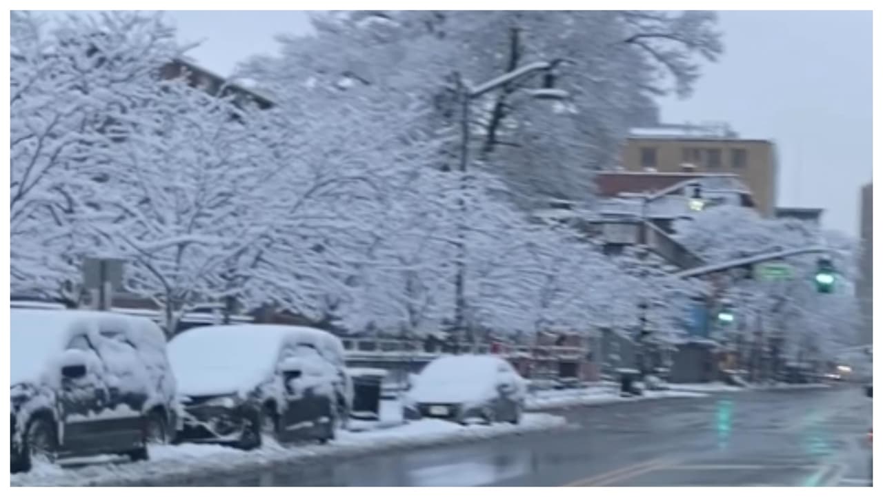 Una vista de Broad St en Elizabeth, Nueva Jersey
