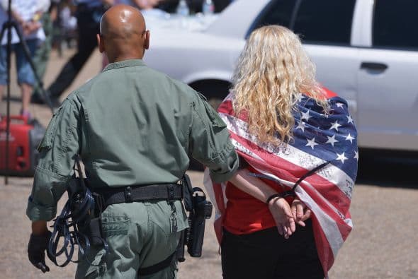 Durante la protecta se produjeron varios arrestos por interrupciones a la vía pública.