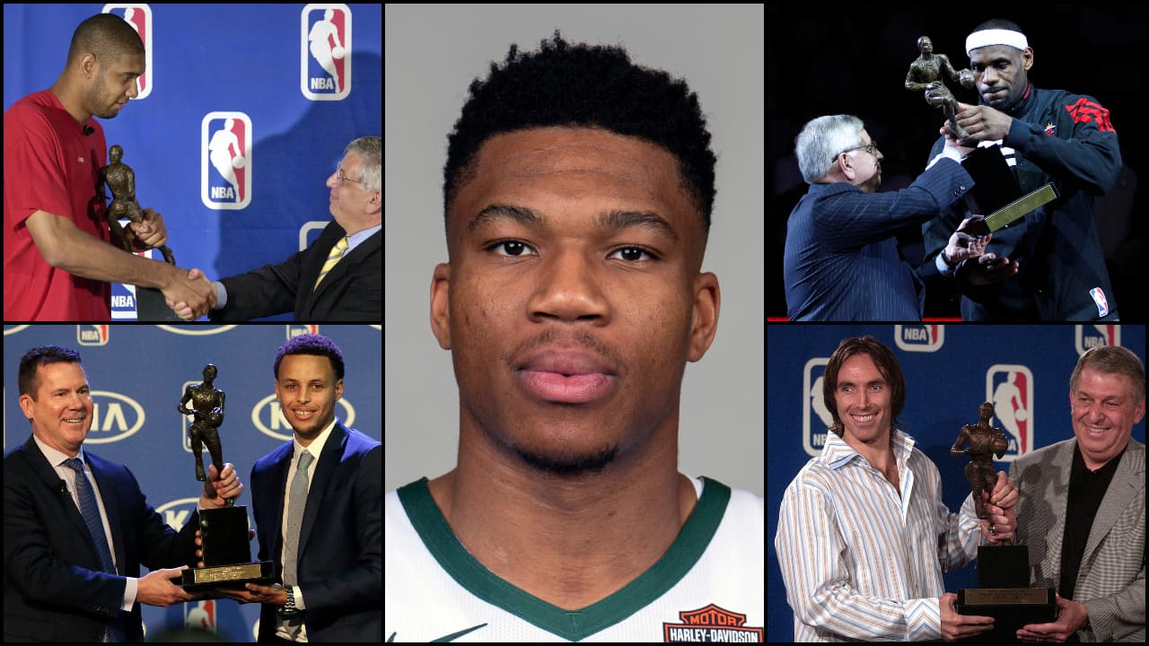 Giannis Antetokounmpo y los últimos MVP de la NBA | El griego se une a Tim Duncan, Steve Nash, LeBron James y Stephen Curry al conseguir dos años consecutivos el nombramiento desde el 2001.