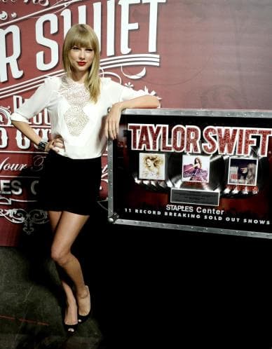 En 9 años de carrera Taylor tiene cinco discos de Platino y ¡7 premios GRAMMY!