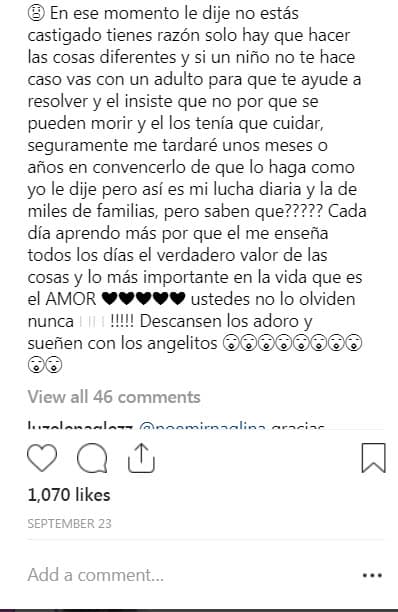 Luz Elena también ha invitado a los padres de familia a estar pendientes del desarrollo de sus hijos para detectar los problemas a tiempo: "Cuando vean cosas, que a cierta edad de los bebés no hacen, es importante que lo lleven con un neurólogo para que les hagan pruebas y saber qué es lo que está pasando. Cuando no hablan en ciertos meses, cuando no se sientan, cada cosa del ser humano tiene una etapa de logro y si no está llegando a esa etapa, es muy complicado", dijo para 'De primera mano'.