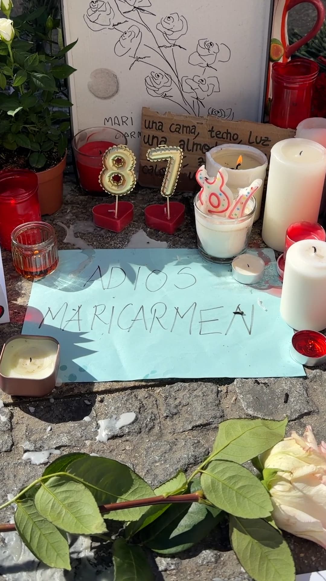 Movilizaciones en España por la vivienda: Despiden a Maricarmen en el edificio del que fue desalojada