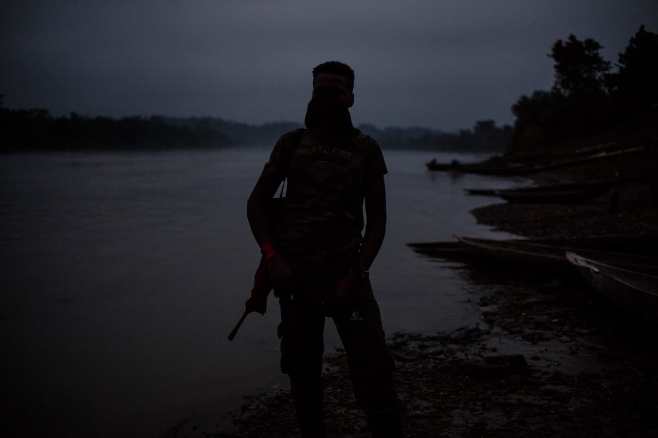 "Pablo", un joven guerrillero que sobrevivió a un bombardeo a su campamento hace algunas semanas.