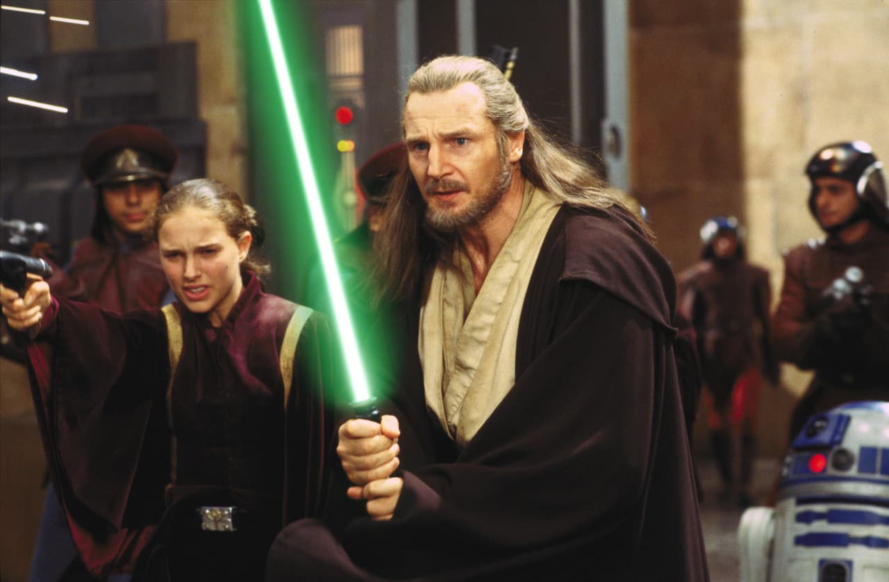 Liam Neeson como Qui-Gon Jinn en 'Star Wars: Episode I - The Phantom Menace'.