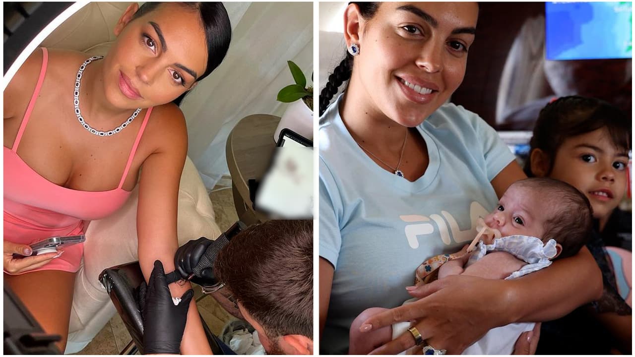 Georgina Rodríguez deja ver el tatuaje que se habría hecho en honor a su bebé fallecido
