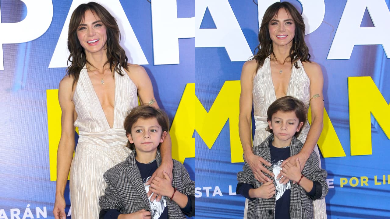 Silvia Navarro aparece en la alfombra roja con su hijo León