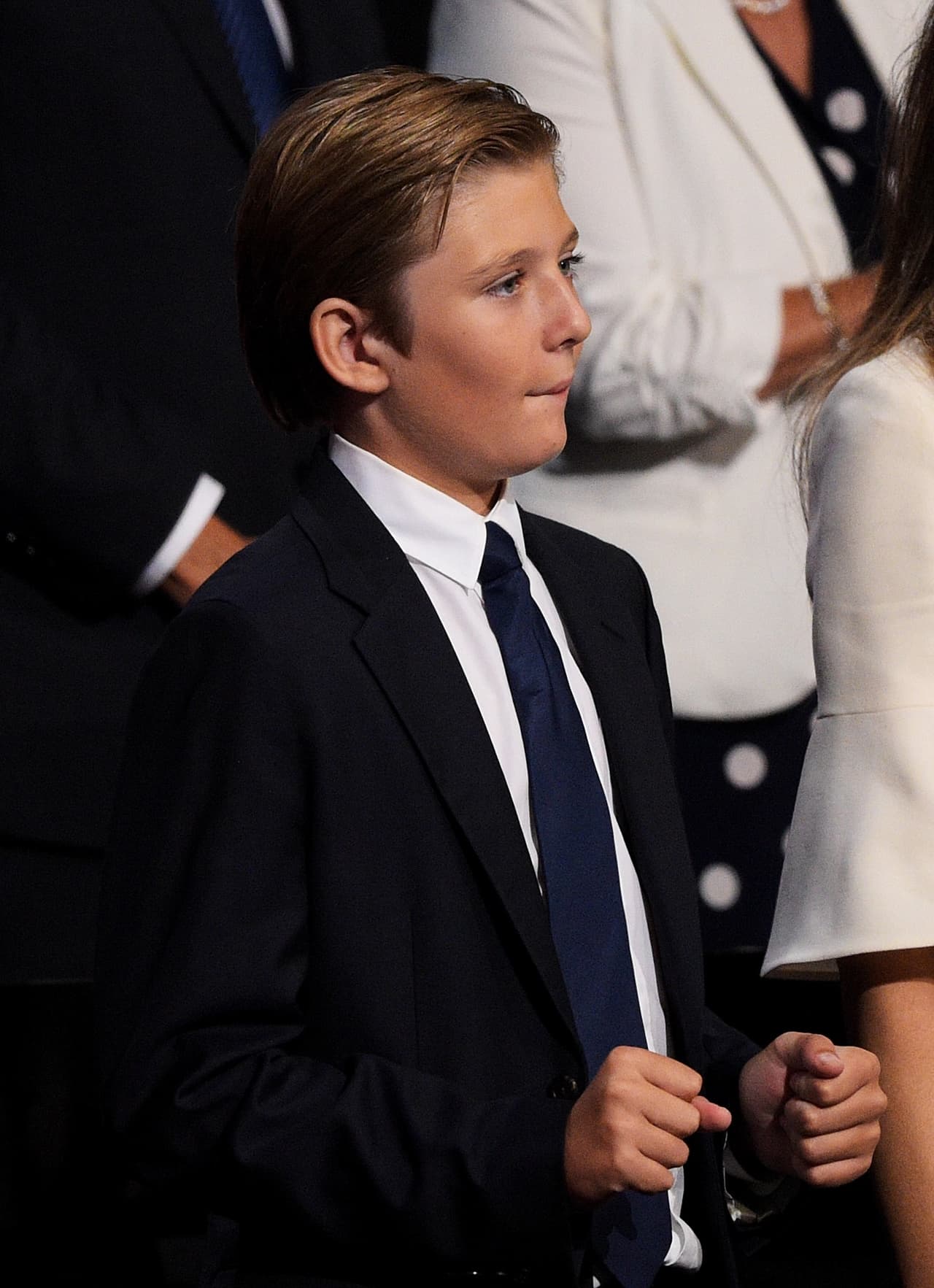 El más pequeño de la familia es Barron, el único hijo de Donald Trump con su esposa Melania.