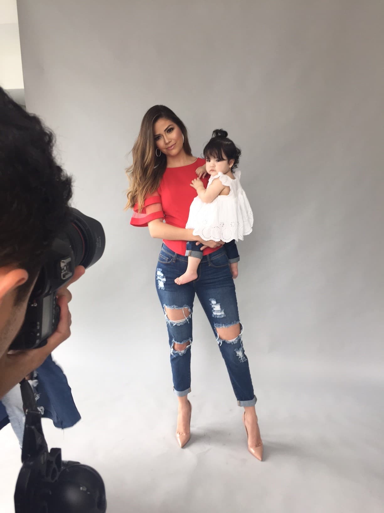 Giulietta es una bebé muy bien portada y sociable, como podemos ver está atenta a todo.