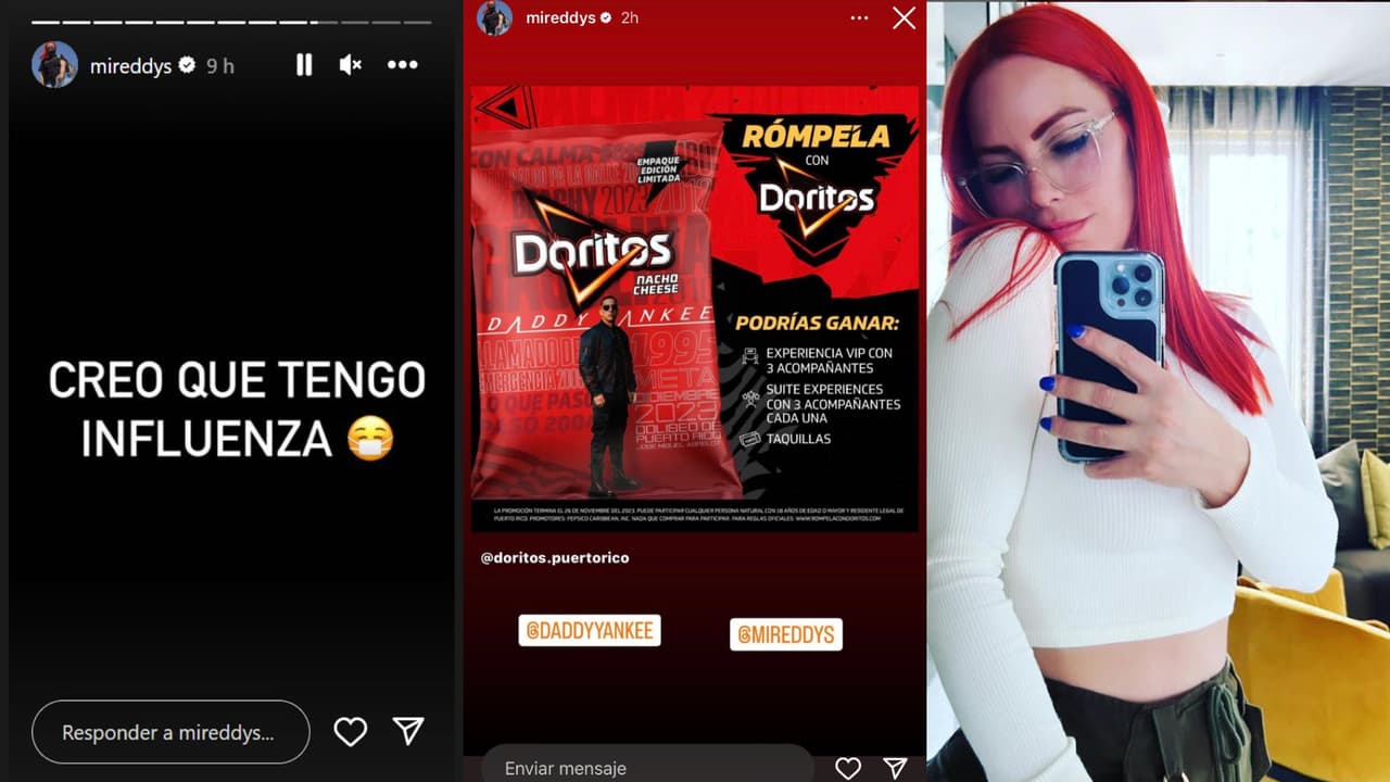 Mireddys González dejó ver que habría contraído influenza al mismo tiempo en que replicó una promoción de la que su esposo Daddy Yankee es imagen.