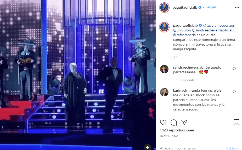 Además de que destacó se haya rendido homenaje a la canción 'Rata de dos Patas' el cual, señaló, "es un tema icónico" en su carrera artística.