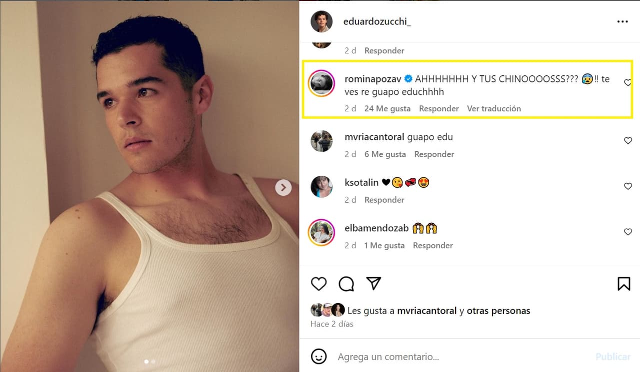 Romina Poza le lanza piropo al hijo de Itatí Cantoral