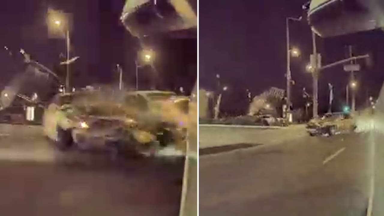 Conductor se pasa semáforo en rojo y causa violento choque en Los Ángeles