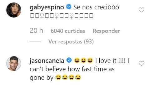 Entre los comentarios que destacan se encuentra el que hizo la mamá de la festejada, Gaby Espino; así como Jason Canela, hermano de Jencarlos.