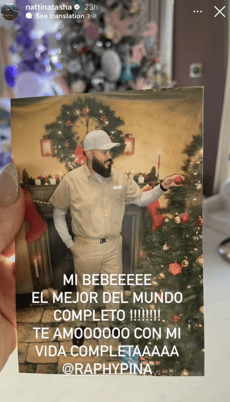 Natti Natasha le dedica amoroso mensaje a Raphy Pina
