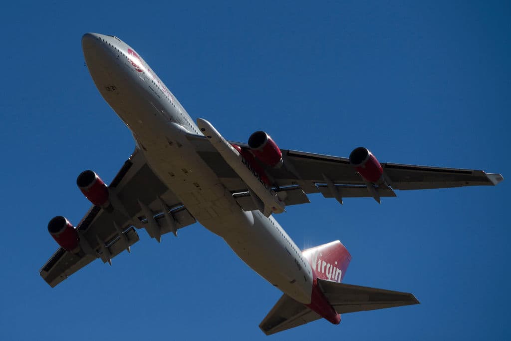 Virgin usa un 747 modificado en su programa espacial, lo llaman 'Cosmic Girl'.