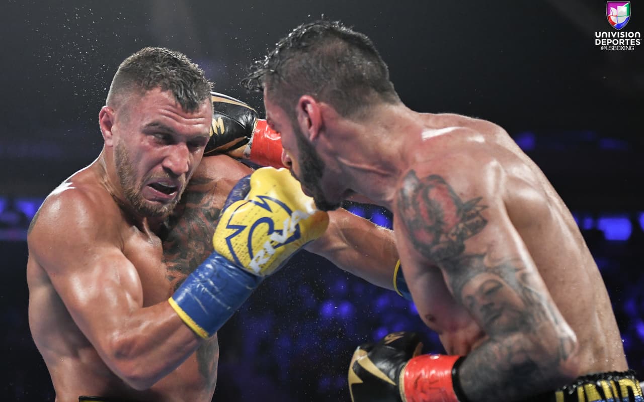 Jorge Linares y Vasyl Lomachenko brindaron la pelea del primer semestre del 2018 en el Madison Square Garden. El venezolano mandó al ucraniano a la lona en el sexto round, pero éste se levantó para terminar la contienda en el décimo asalto con un fulminante gancho al hígado. De esta forma, Lomachenko se convirtió en el campeón mundial ligero de la AMB y obtuvo se tercer título en tres categorías de peso diferentes (pluma, superpluma y ligero).