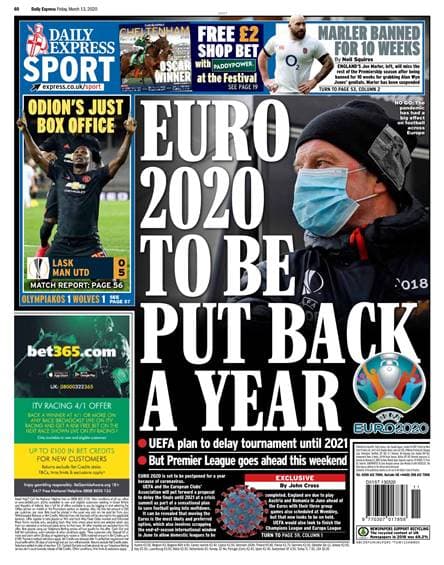 La prensa en el mundo deportivo reacciona ante la inminente crisis que se vive a causa del COVID-19 ¡Así las portadas en los diarios deportivos más importantes!