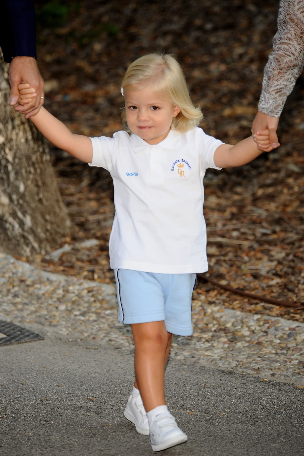 Aquí en su primer día de kinder, el 11 de septiembre de 2009.