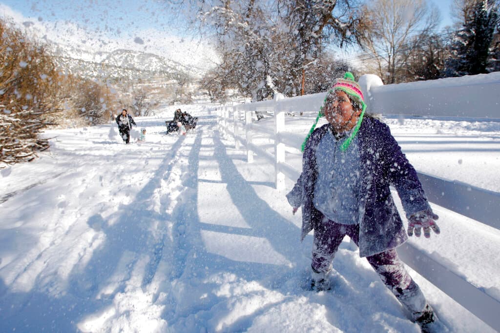 ¿Cuándo fue la última vez que nevó en la ciudad de Sacramento?