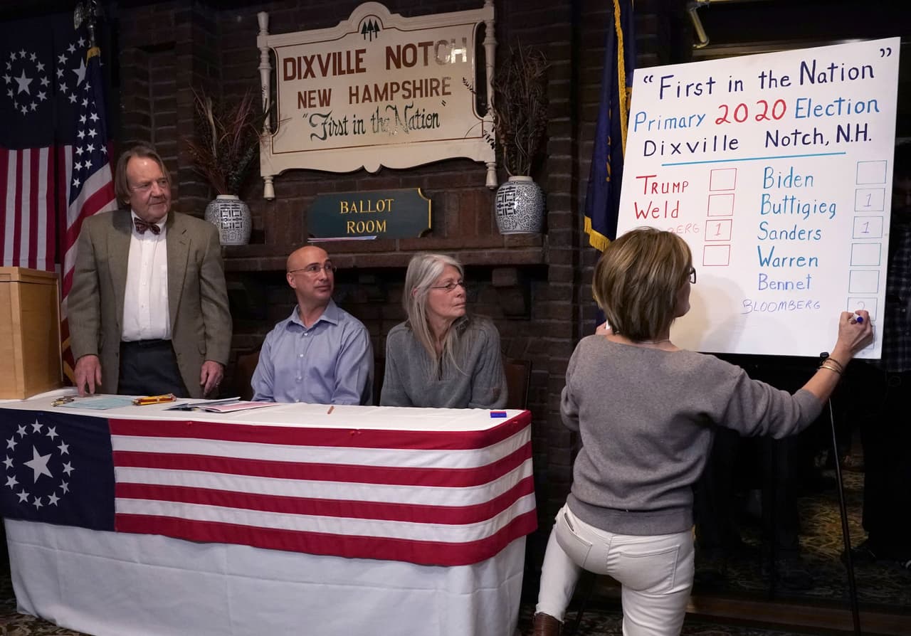 El pequeño pueblo de Dixville Notch, en el extremo norte de New Hampshire, tradicionalmente empieza a votar apenas pasada la medianoche.