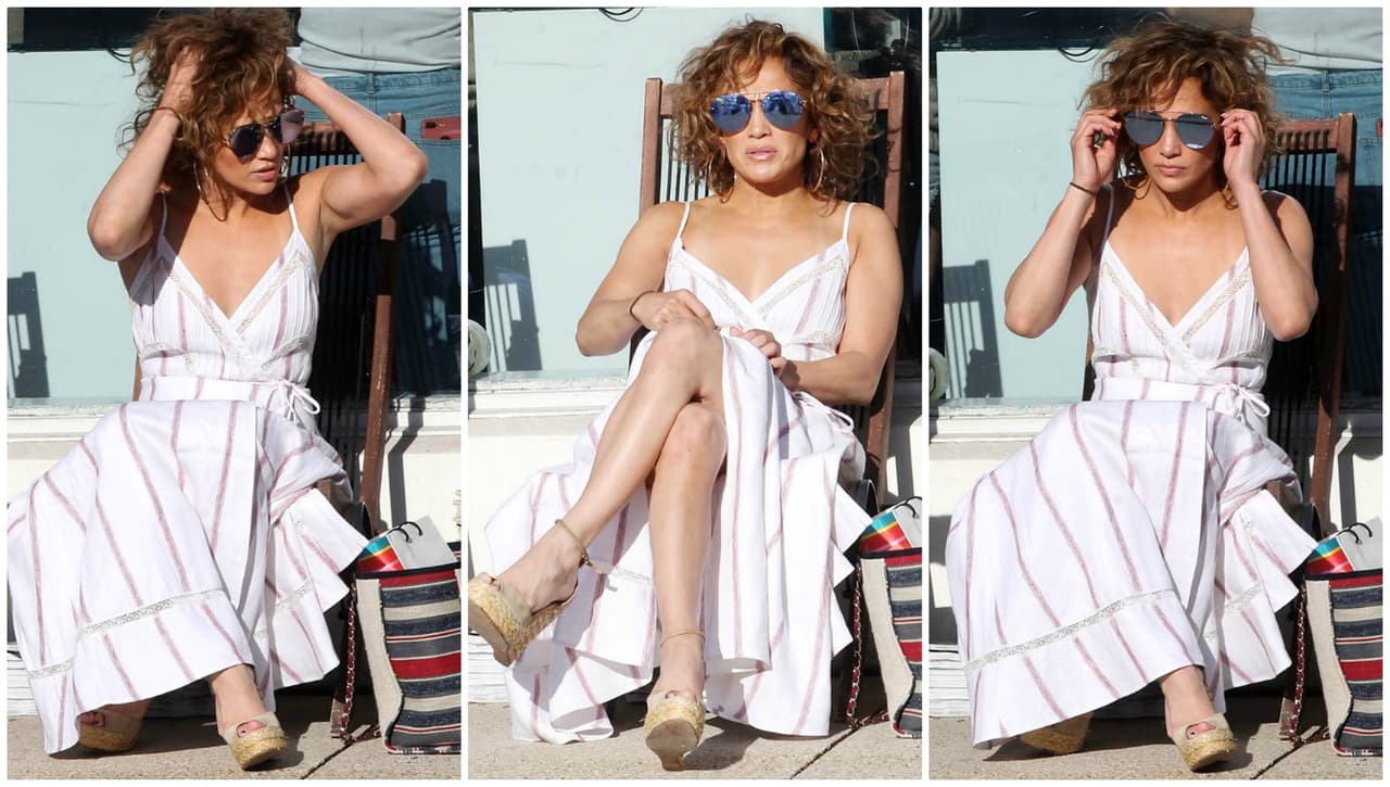 El miércoles, Jennifer López llamó la atención con este vestido super apropiado para el verano, de la marca Reformation y cuyo costo se aproxima a los 218 dólares.