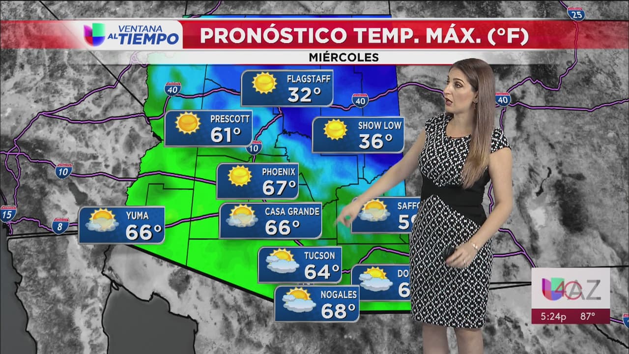 Temperaturas frías para este miércoles en Arizona