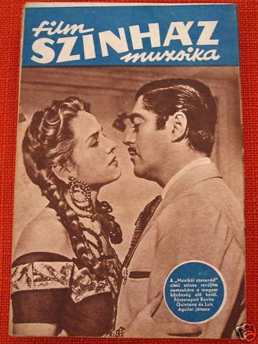 Este es otro de los carteles que se exhibían en el extranjero de las cintas mexicanas en las que Luis Aguilar participó. Su popularidad y prototipo del macho mexicano llegó hasta el otro lado del océano.