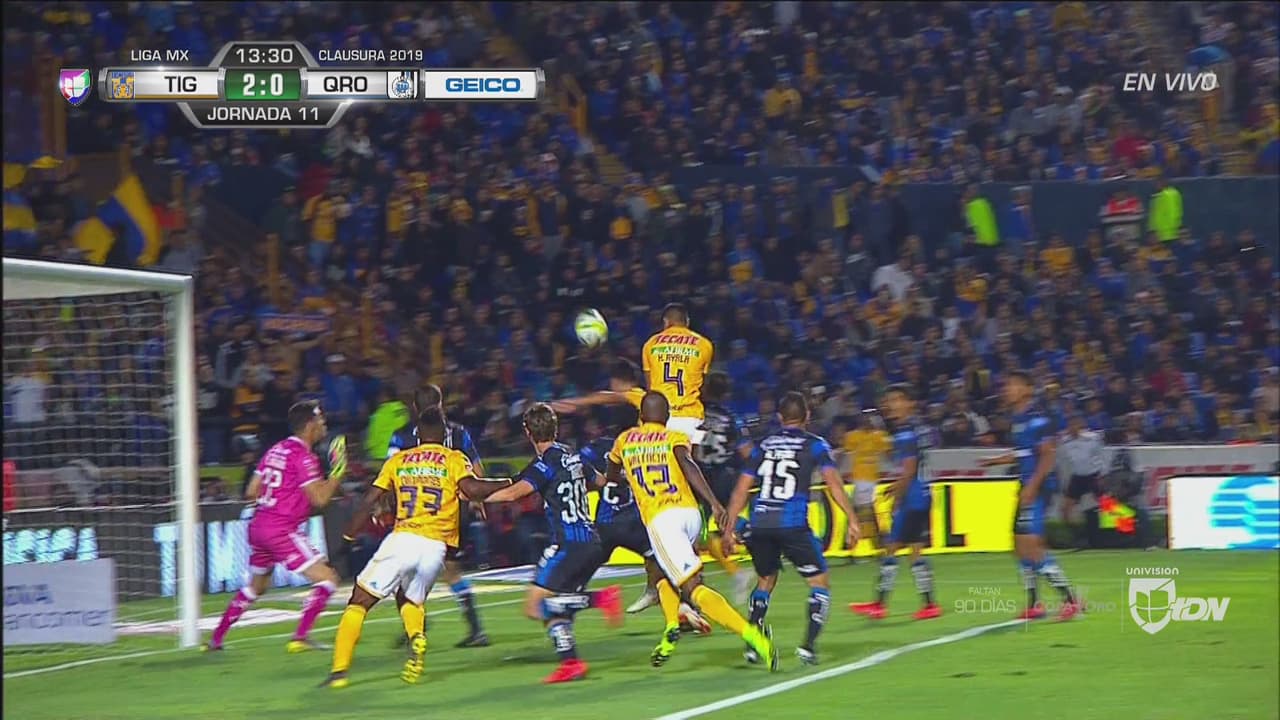 ¡Goool de Tigres! Carlos Salcedo se pone titánico y marca el 2-0
