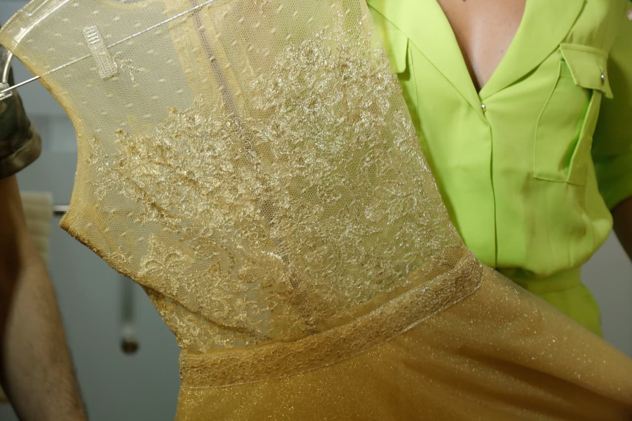 Se jugó mucho con las transparencias para dar un toque de sensualidad.