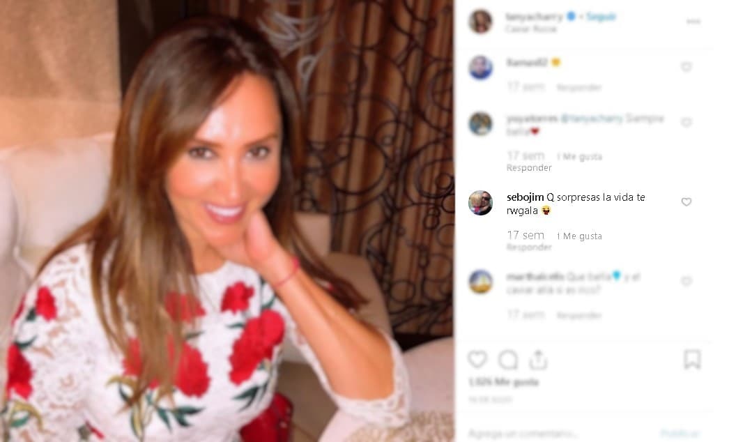 Los mensajes entre la periodista de 45 años y Sebastián aparecen en las plataformas digitales desde abril del presente año. En esta fotografía su galán habla de una sorpresa que la vida le regaló.