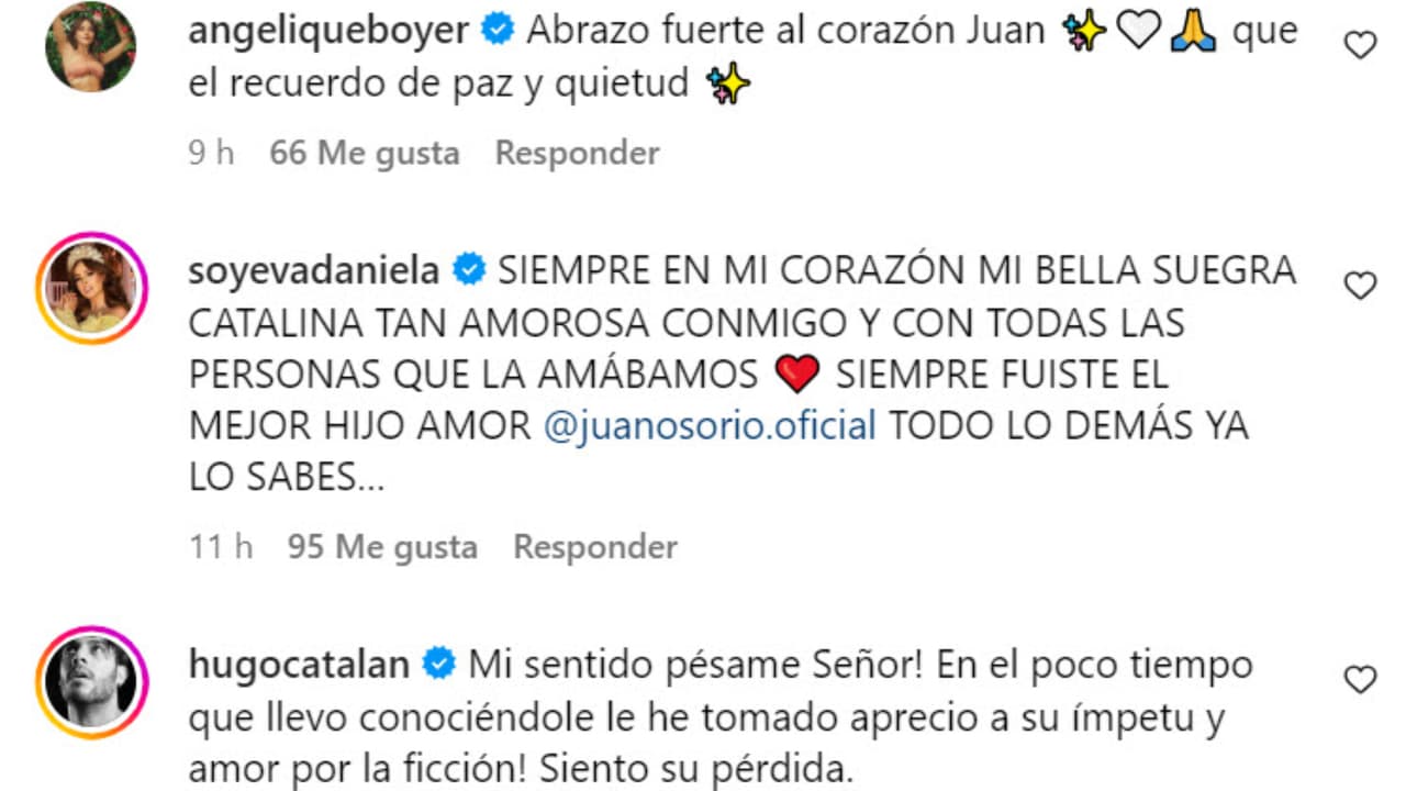 Varios famosos dejaron el pésame a Juan Osorio.