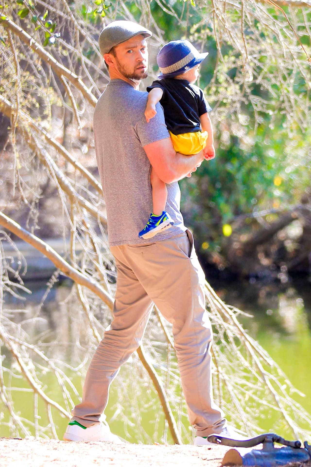 Oops! A Justin no le gustó ver a los paparazzi a los alrededores.