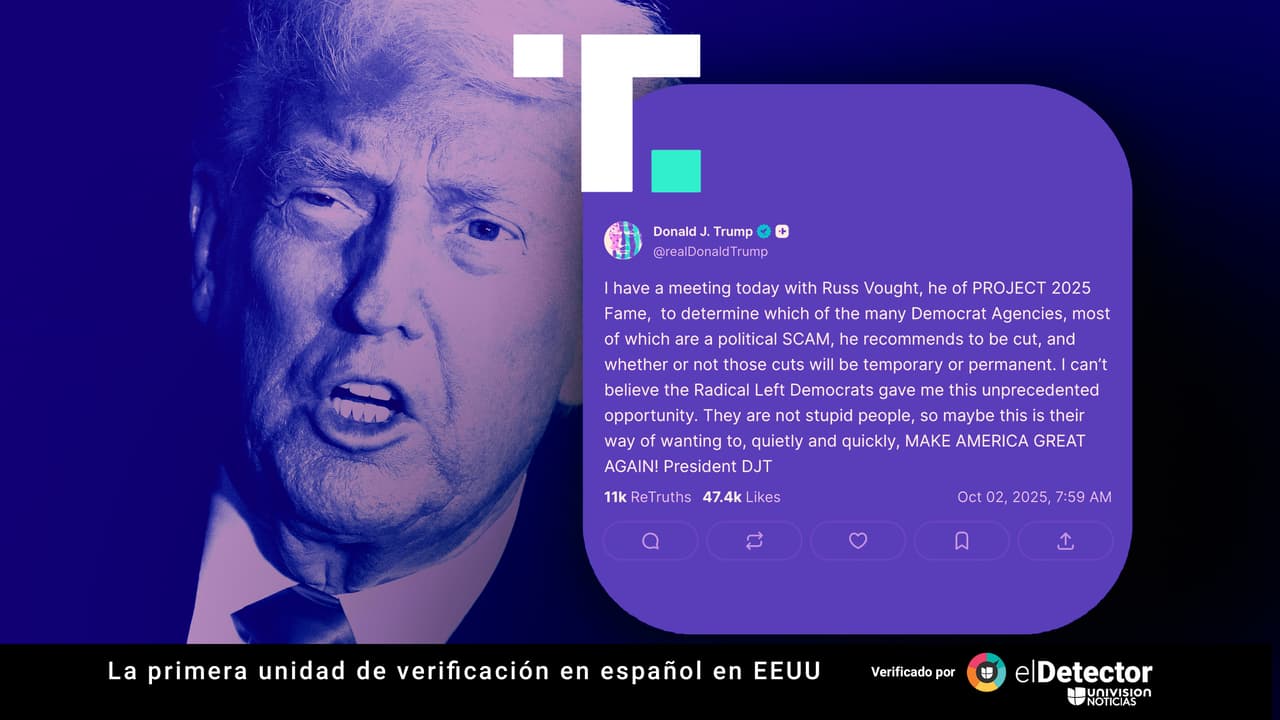 Trump vs. Trump: de “No sé nada sobre el Proyecto 2025”, a reconocerlo abiertamente en redes